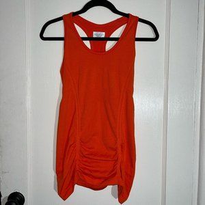 Athleta Women's Ruched orange tank top; size small